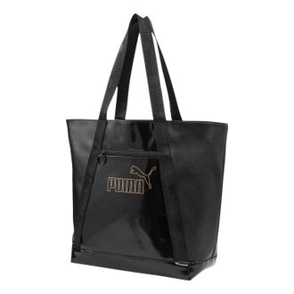 Puma (WMNS) PUMA Core Up Large Shopper Bag Black Gold 078709-01