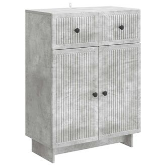 vidaXL Aparador Gris Hormig&oacute;n 66 X 34,5 X 90 Cm Madera De Ingenier&iacute;a Vidaxl