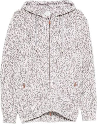 Eleventy Hoodie met rits - Paars