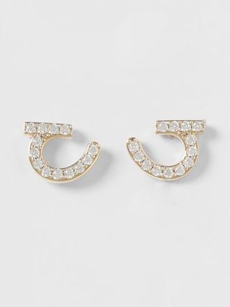 Ferragamo Orecchini in ottone con strass incastonati