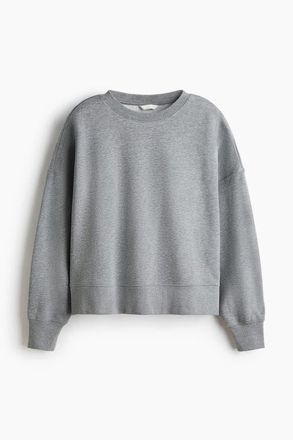 H&M Oversized Sweatshirt in Gray Melange at Nordstrom, Size Xx-Large