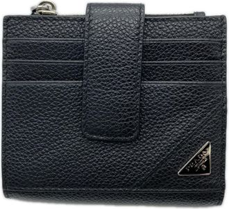 Prada Black Leather Wallet (Bi-Fold) (Pre-Owned)