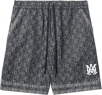 Amiri Mens Washed Jacquard Bb Shorts In Indigo