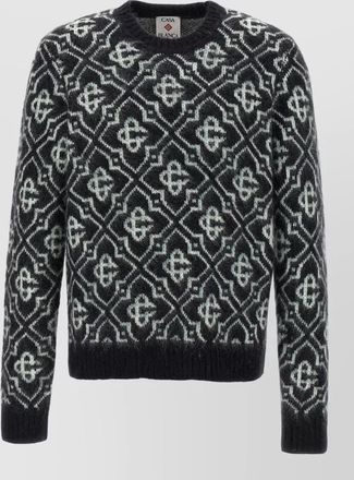 Casablanca monogram crew neck long sleeve jumper