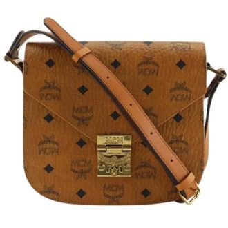 MCM Pre-owned Patricia PVC Schoudertas - Dames - Pre-owned - Bruin - Maat: ONE Size Synthetisch