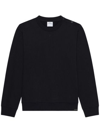 Courrèges buttoned jersey sweatshirt - men - Cotton - S - Black