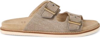 Brunello Cucinelli suede slides - Neutrals