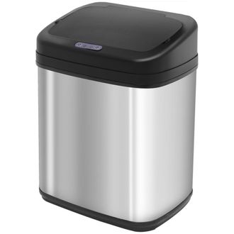 HOMCOM Cubo de basura 33x25x42.5 cm plata