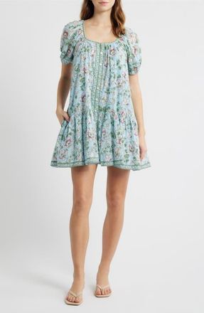 Cleobella Elodie Floral Drop Waist Minidress in Luna Flora Print at Nordstrom, Size X-Small