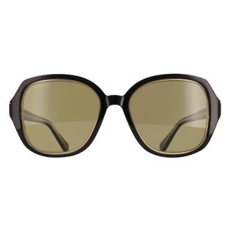Serengeti Eyewear Square Womens Shiny Black Transparent Layer Mineral Polarized 555nm Hayworth - One Size