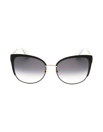 Kate Spade New York Womens Kate Spade Genice Black Gold Frame Grey Gradient Lens Sunglasses - Size: ONE size