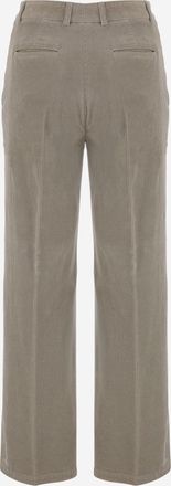 Ql2 Quelledue Womens Stretch Cotton Trousers Beige