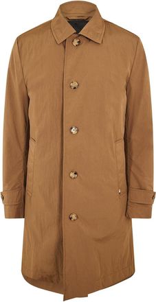 HUGO BOSS Mens Cam Inpad Overcoat in Open Brown - Size X-Large