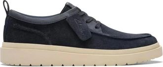 Clarks Polden Moc - Heren - Veterschoenen - Blauw - 40 1/2 EU - Su&egrave;de - Schoenen