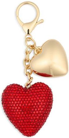 Leith Pav&eacute; Heart Bag Charm in Red Multi- Gold at Nordstrom Rack