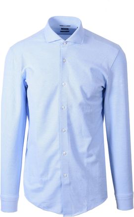HUGO BOSS Mens P HANK SHIRT LIGHT PASTEL BLUE Cotton - Size 16.5 inch