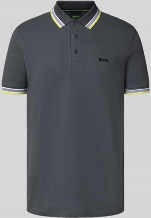 HUGO BOSS Regular Fit Poloshirt aus reiner Baumwolle in Dunkelgrau, Größe XXXL