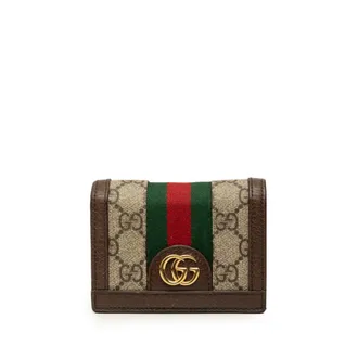 Gucci Beige Brown Pvc Leather Wallet (Bi-Fold) (Pre-Owned)