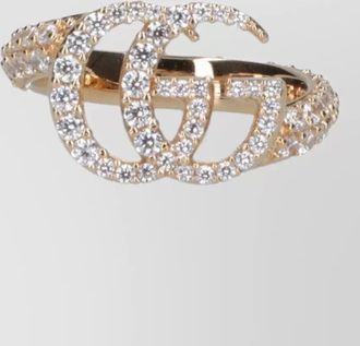 Gucci crystal embellished ring