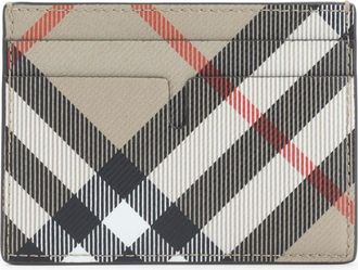 Burberry Wallets & Cardholders, male, Beige, Size: ONE SIZE Sandon Card Holder