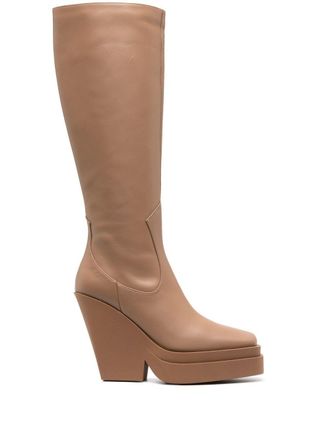 Giaborghini Stivali al ginocchio Texan 110mm x Pernille - Toni neutri