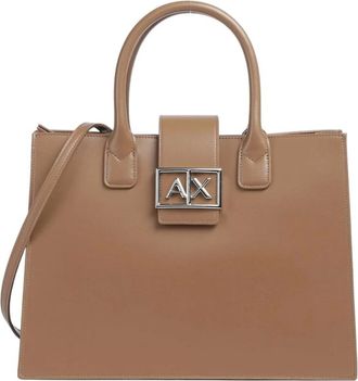 A|X Armani Exchange Shopping Bag - - Bags - Donna - Marrone - ONE SIZE