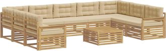 vidaXL Conjunto De Sof&aacute;s De Exterior 10 Uds. Y Beige Vidaxl