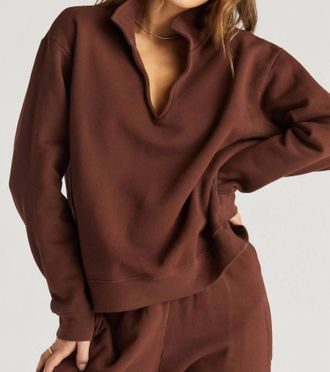 Strut-This Parker Polo Sweatshirt In Fawn