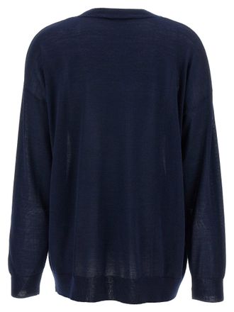 P.A.R.O.S.H. Wool Blend Crew-Neck Sweater - Navy