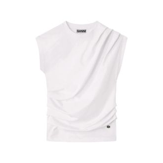 Ganni Top In Draped Jersey