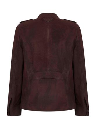 Prada Mens Coffee Suede Jacket Brown Furs & Skins - Lamb Skin Bomber