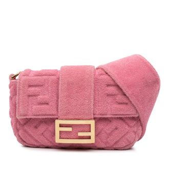 Fendi Pre-owned Fendi Embossed Terry Cloth FF 1974 Convertible Belt Baguette Ladies 8BR782-ABVO-208-8241
