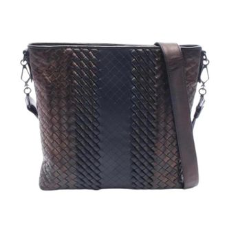 Bottega Veneta Pre-owned Cross Body Bags, male, Brown, Size: ONE SIZE Pre-owned Intrecciato Shoulder Bag