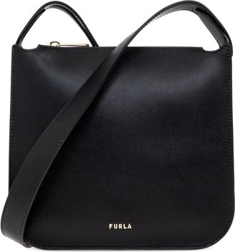 Furla Borsa a spalla Ava piccola con logo - Nero