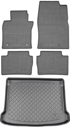 OEM Mazda 3 Iv Bp Hatchback (5 Puertas) Desde Marzo De 2019. Juego De Alfombrillas De Goma Para Coche + Alfombrilla Para Maletero