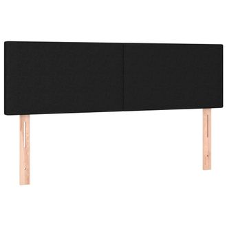 vidaXL Cabecero Con Led De Tela Negro 144x5x78/88 Cm Vidaxl