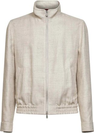 Brunello Cucinelli Bomber Jackets, male, Beige, 3XL, Brunello Cucinelli Coats Rope
