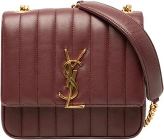 Saint Laurent Tweedehands leren schoudertassen - Dames - Vintage Schoudertas - Rood - ONE Size - Vintage