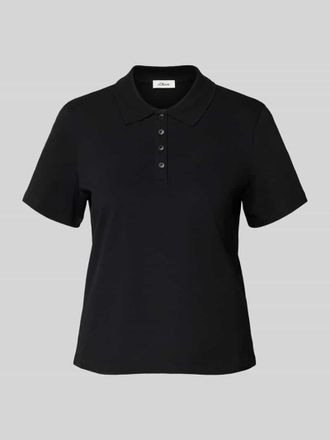 s.Oliver Red Label Regular Fit Poloshirt aus Baumwoll-Mix in BLACK, Gr&ouml;&szlig;e 38