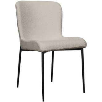 Selsey Selsey - Neul - Silla Acolchada - Patas De Metal Negras - Gris Claro