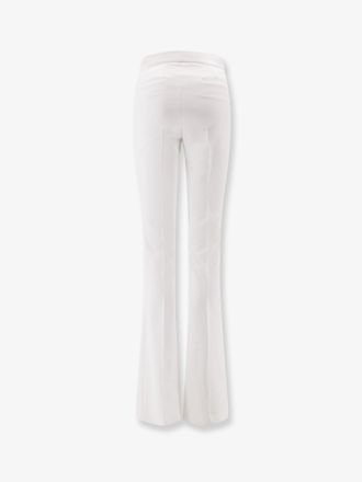 Elisabetta Franchi High-Waisted Flared Trousers - White