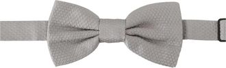Dolce & Gabbana Grijze Zijden Strikdas - Heren - Accessoires - Grijs - ONE Size - Accessoires