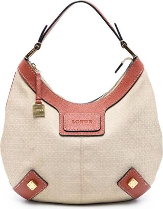 Loewe Pre-owned Loewe Anagram Canvas New Road Hobo Ladies 340808
