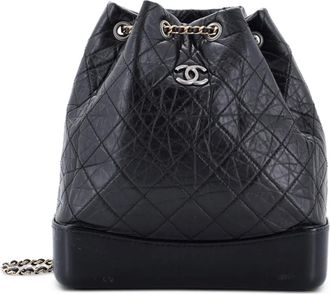Chanel Gabrielle Quilted Aged Calfskin Medium backpack - Nero