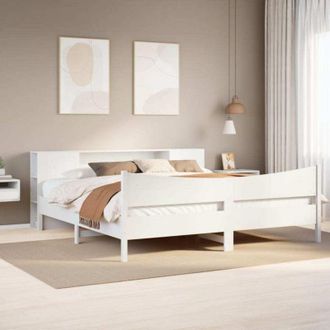 vidaXL Vidaxl - Cama Sin Colch&oacute;n Madera Maciza De Pino Blanca 180x200 Cm