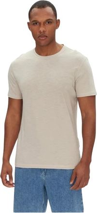 HUGO BOSS 001 T-shirt - Heren - T-shirts - Beige - S - Katoen - Tops