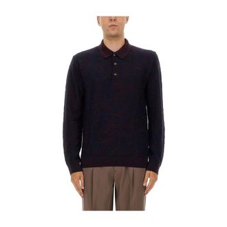 Etro Etro, Round-neck Knitwear, male, Blue, Size: S Round-neck Knitwear