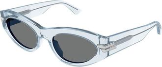 Bottega Veneta BV1189S003 Cat-eye Crystal Sunglasses - Blue