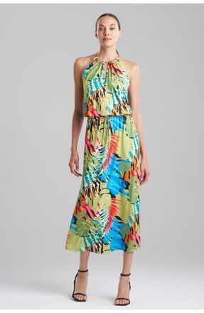 Natori PALMS - SLINKY KNIT Halter Maxi Dress in Multi at Nordstrom, Size X-Small