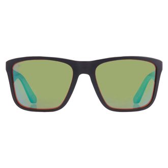 Costa LOS ALIJOS Green Mirror Polarized Glass Square Mens Sunglasses 6S9126 912602 59